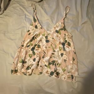 Missguided floral low back flowy top